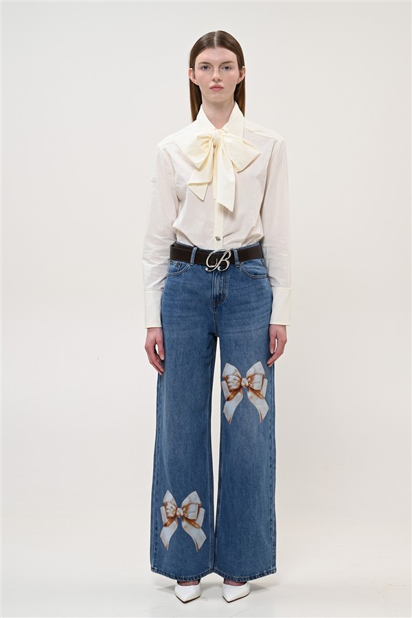 BOOM 011 BIG BOWS JEANS BLUE